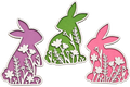 Three Bunnies Wood Sign