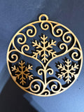 Circle w Snowflakes Cutout