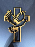 Cross W Bird Cutout