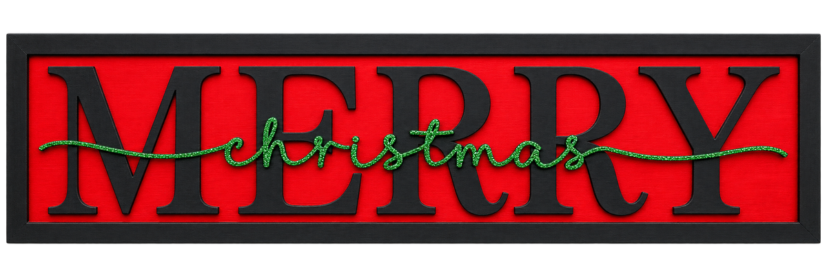 Merry Christmas Wood Sign