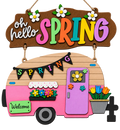 Hello Spring Wood Sign