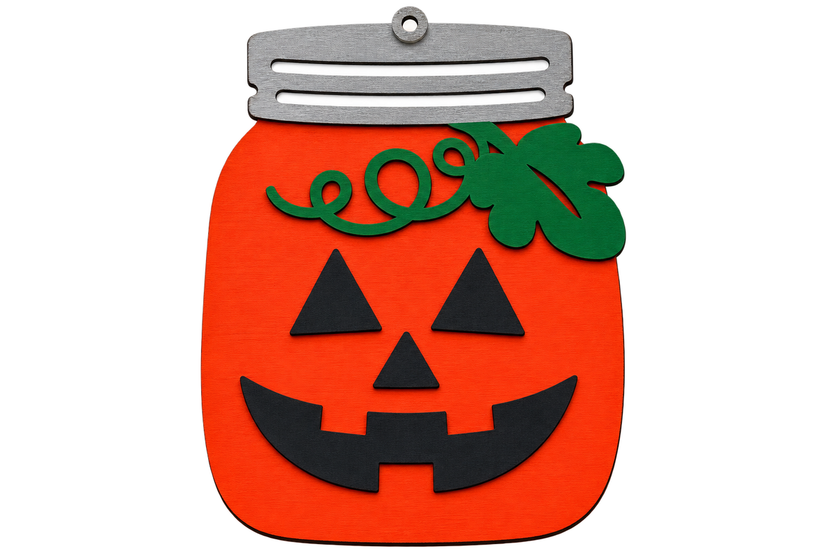 Pumpkin Jar Wood Sign