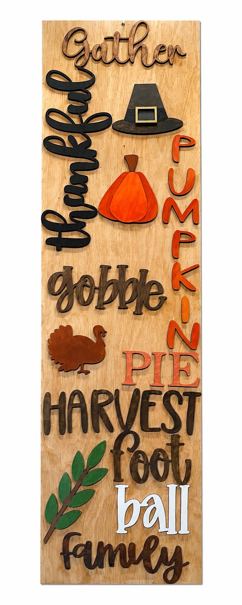 Thanksgiving Door Wood Sign