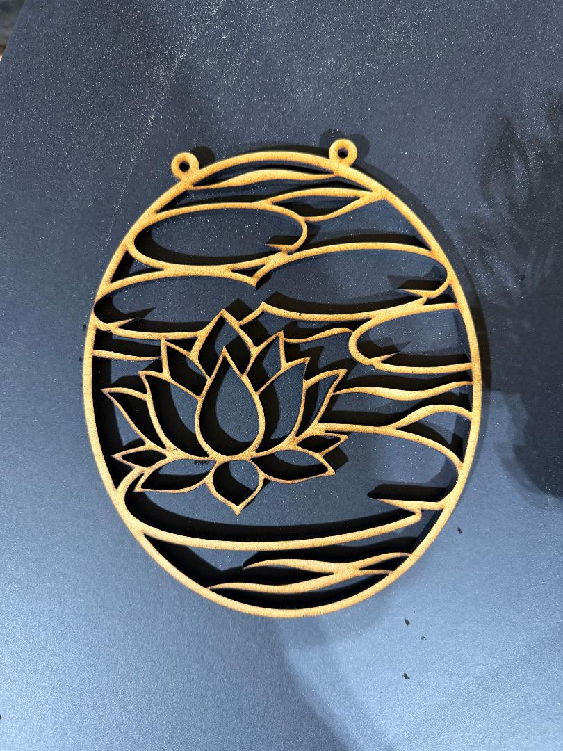 Water Lily Circle Cutout